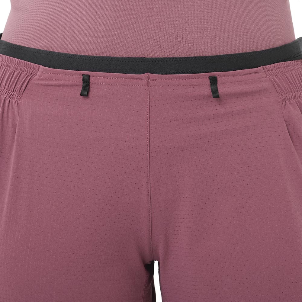 Salomon Sense Aero 5" Løpeshorts Dame Burgunder