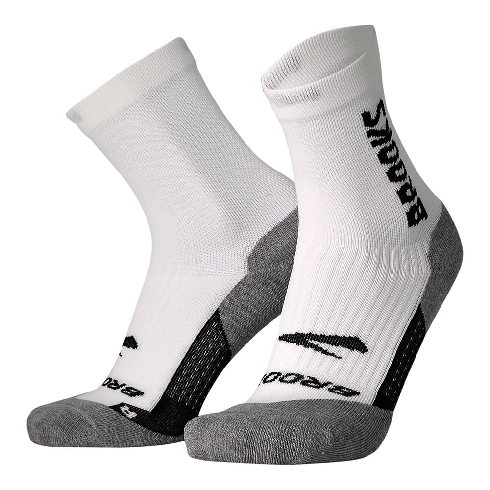 Brooks Ghost Crew Løpesokker Hvit/Sort/Grå