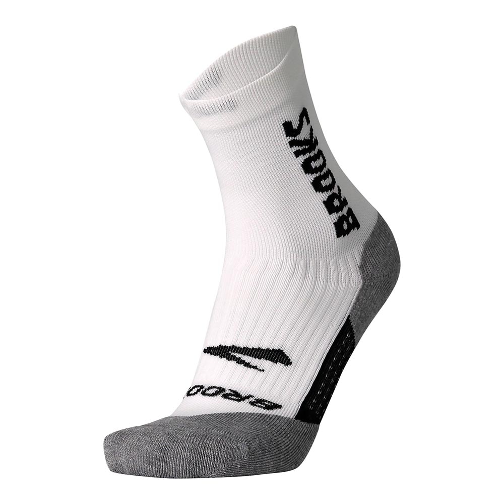 Brooks Ghost Crew Løpesokker Hvit/Sort/Grå
