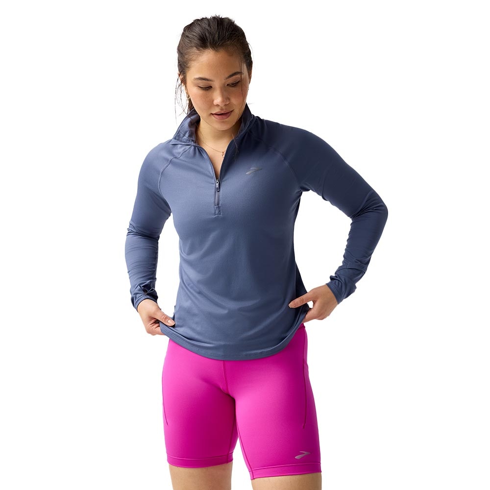 Brooks Dash Half-Zip 3.0 Trøye Dame Blå/Lilla