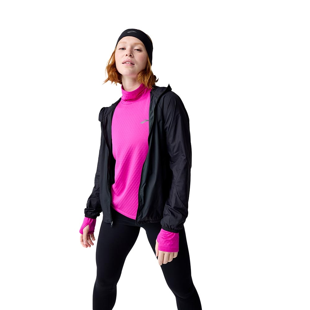 Brooks Canopy Packable Løpejakke Dame Sort