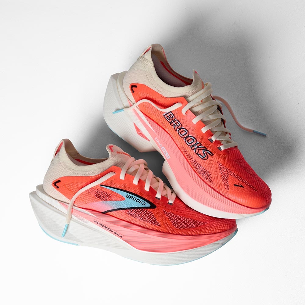 Brooks Hyperion Max 3 Joggesko Dame Rød/Blå/Beige