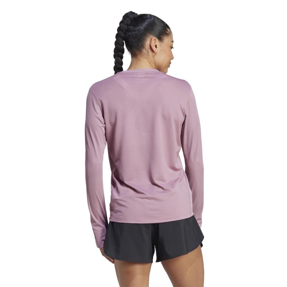 Adidas Own The Run Langermet Trøye Dame Rosa/Sort