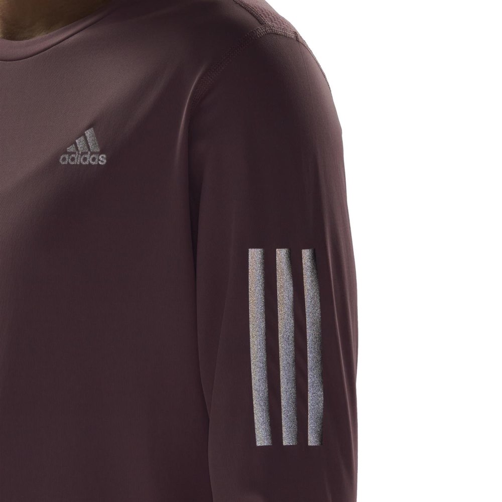 Adidas Own The Run Langermet Trøye Dame Rosa/Sort