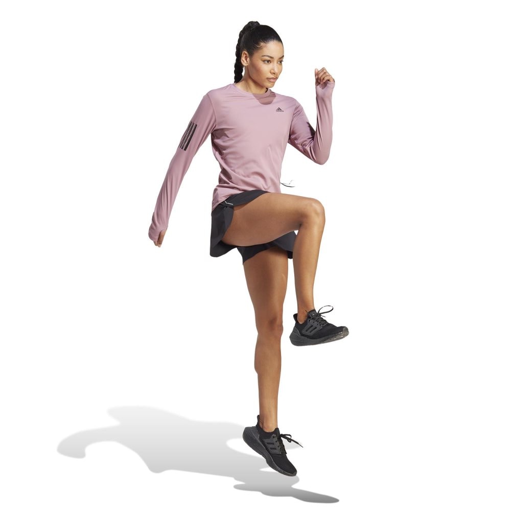Adidas Own The Run Langermet Trøye Dame Rosa/Sort