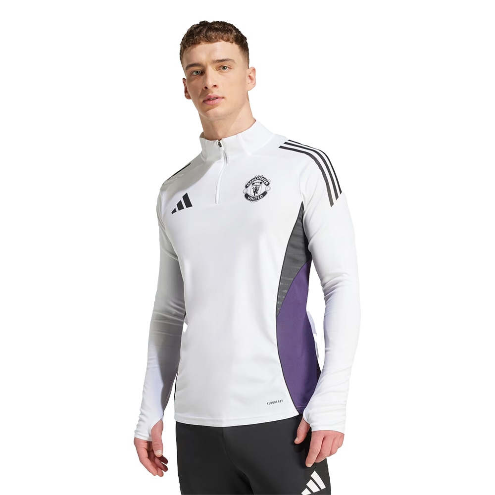 Adidas Manchester United Tiro Treningsgenser 25/26 Hvit