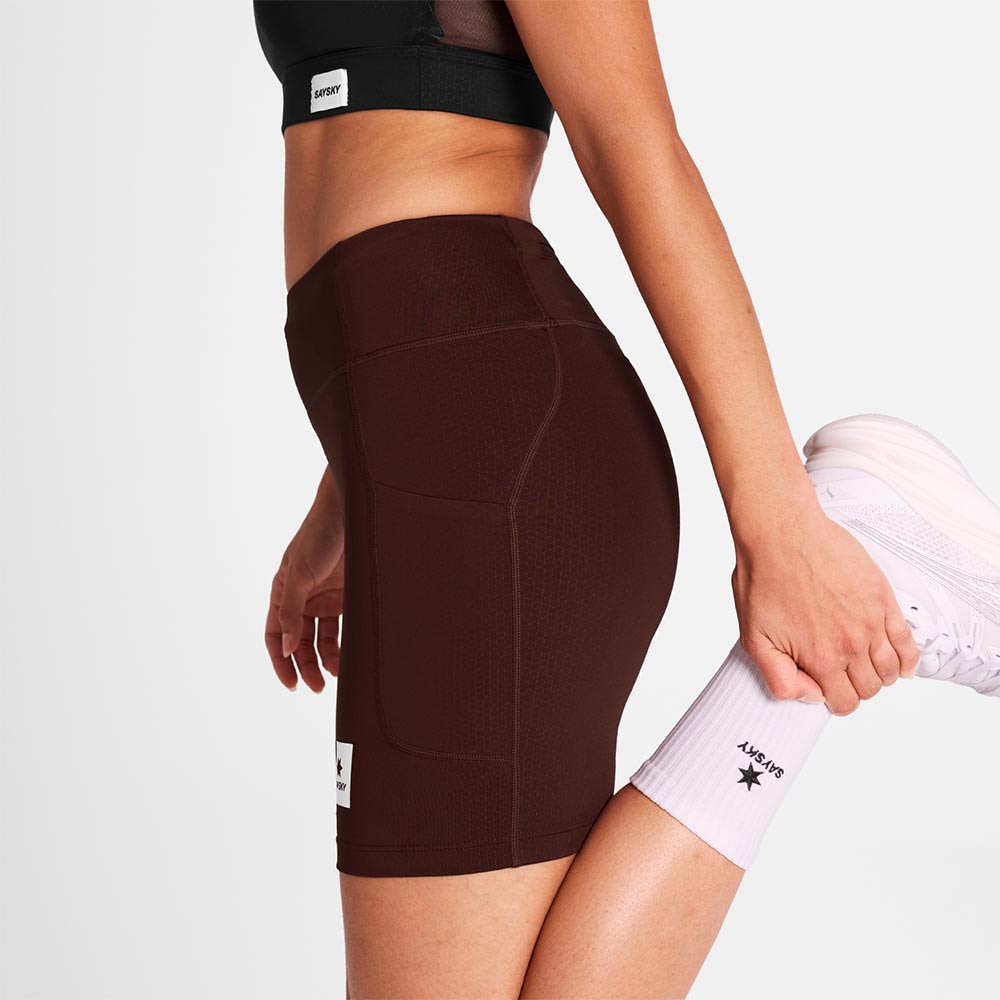 Saysky Combat+ Short Tights 7" Dame Burgunder