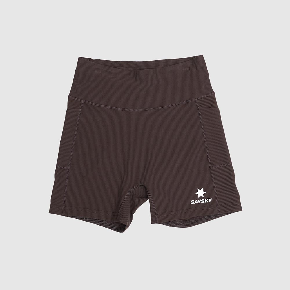 Saysky Combat+ Rib Shorts Tights 4" Dame Brun