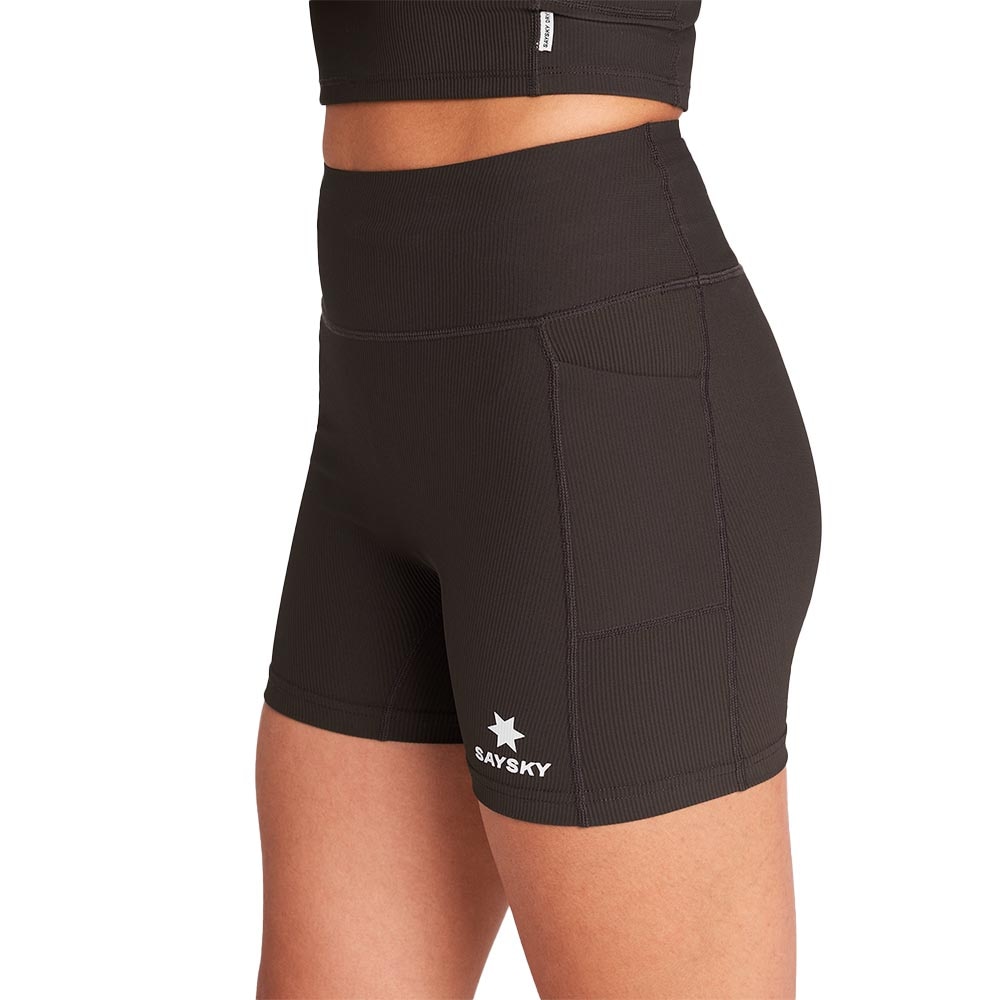 Saysky Combat+ Rib Shorts Tights 4" Dame Brun