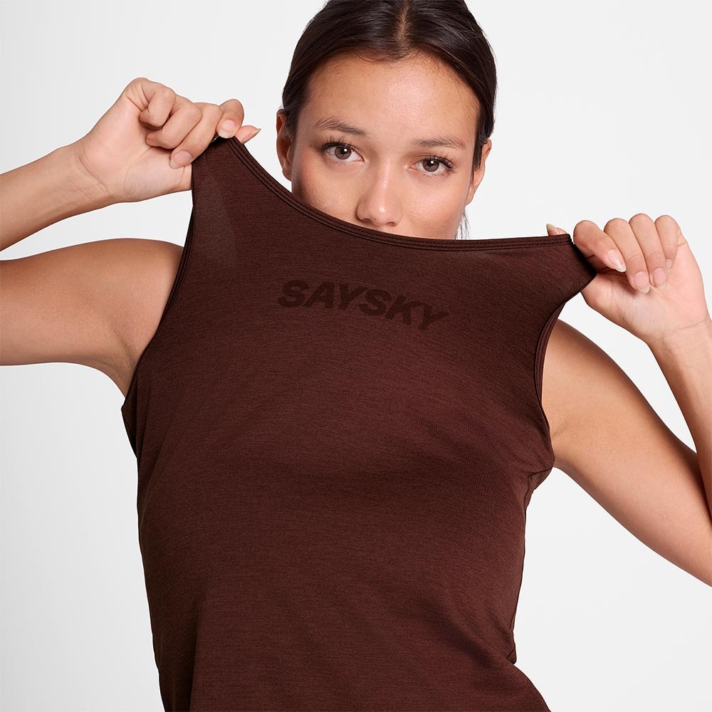 Saysku Logo Pace Top Dame Burgunder