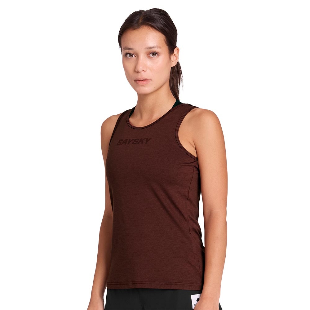 Saysku Logo Pace Top Dame Burgunder