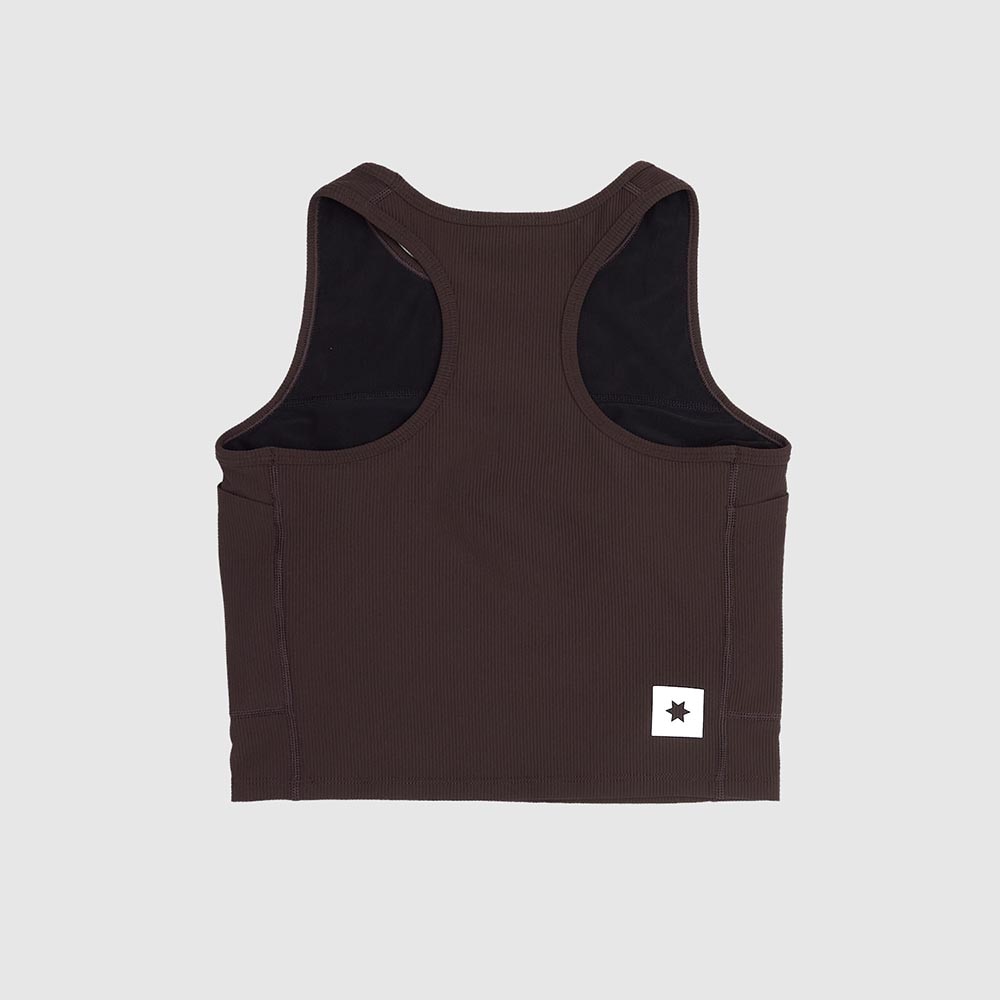Saysky Combat Rib Crop Top Dame Brun