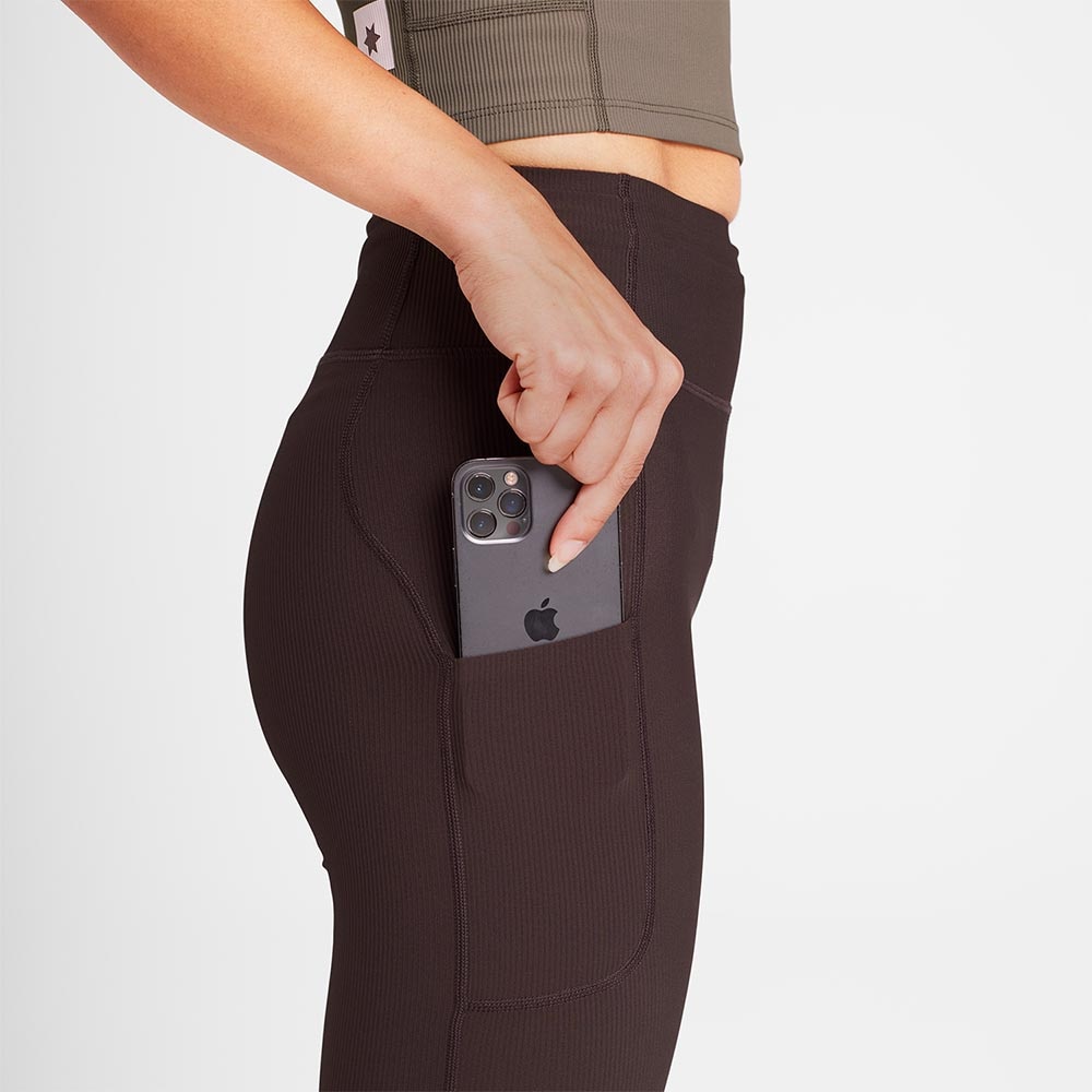Saysky Combat+ Rib Long Løpetights Dame Brun