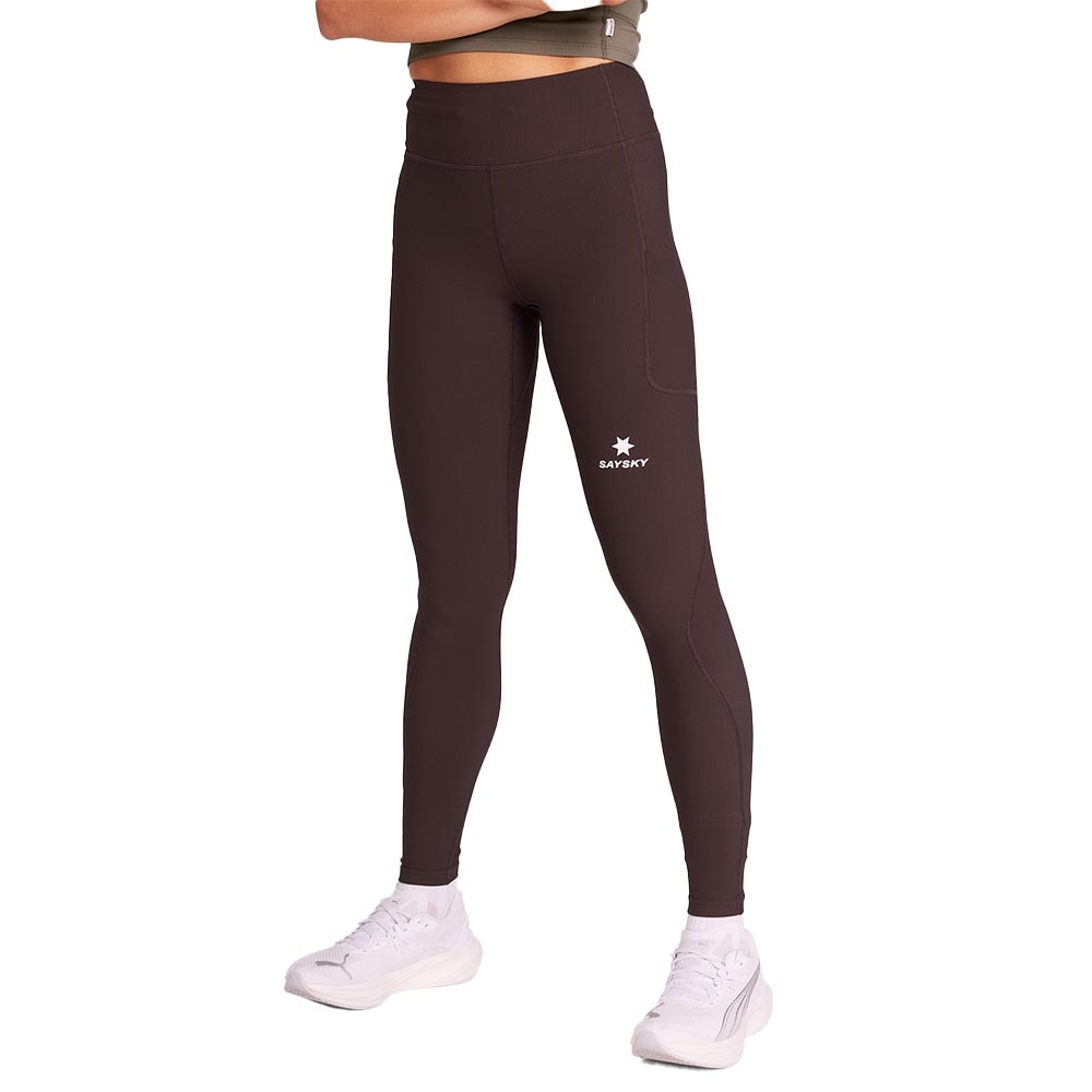 Saysky Combat+ Rib Long Løpetights Dame Brun