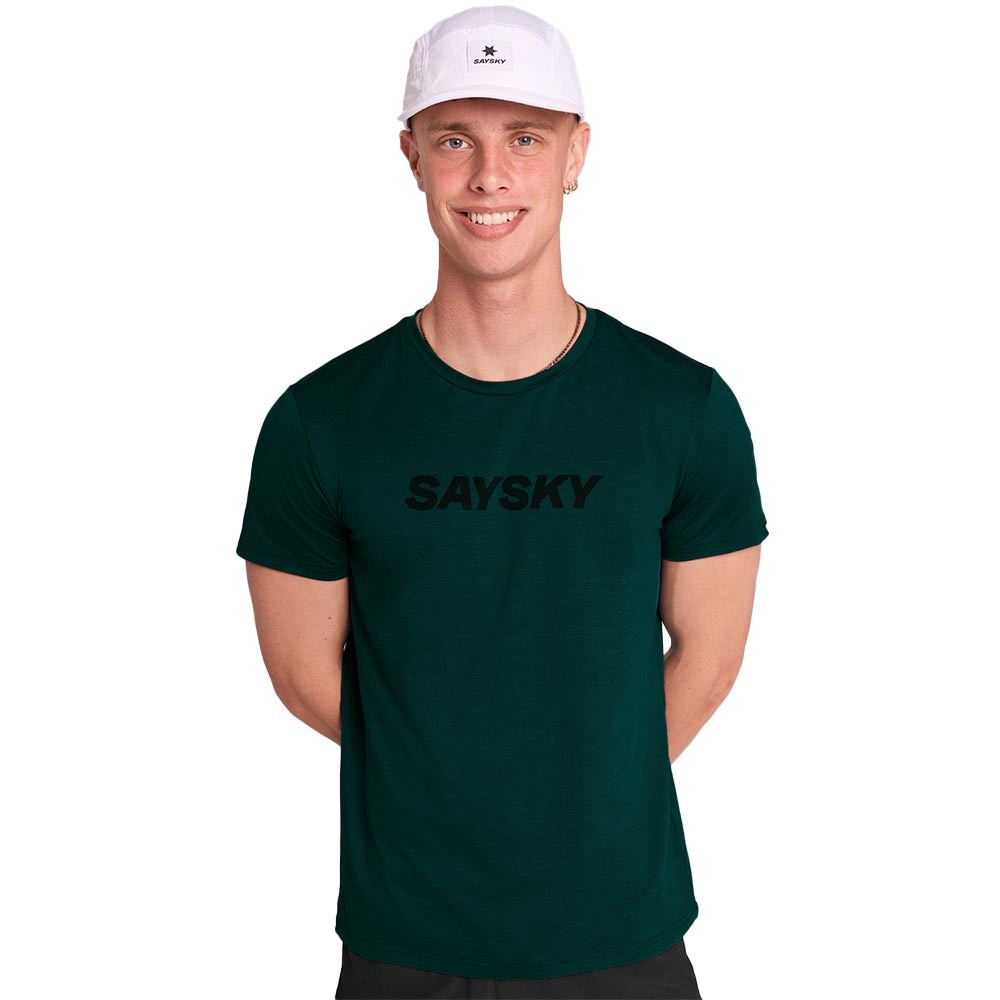 Saysky Logo Pace Kortermet Trøye Herre Grønn