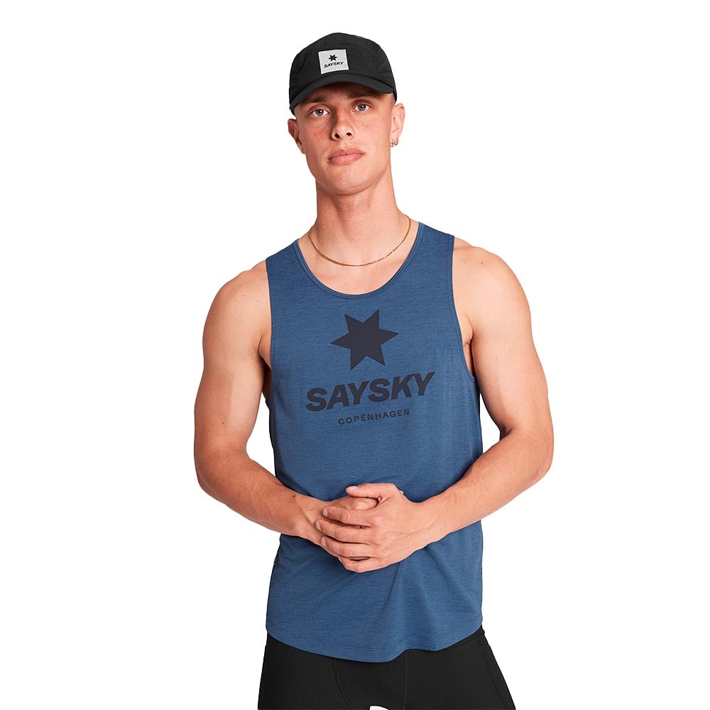 Saysky Logo Combat Pro Singlet Herre Blå
