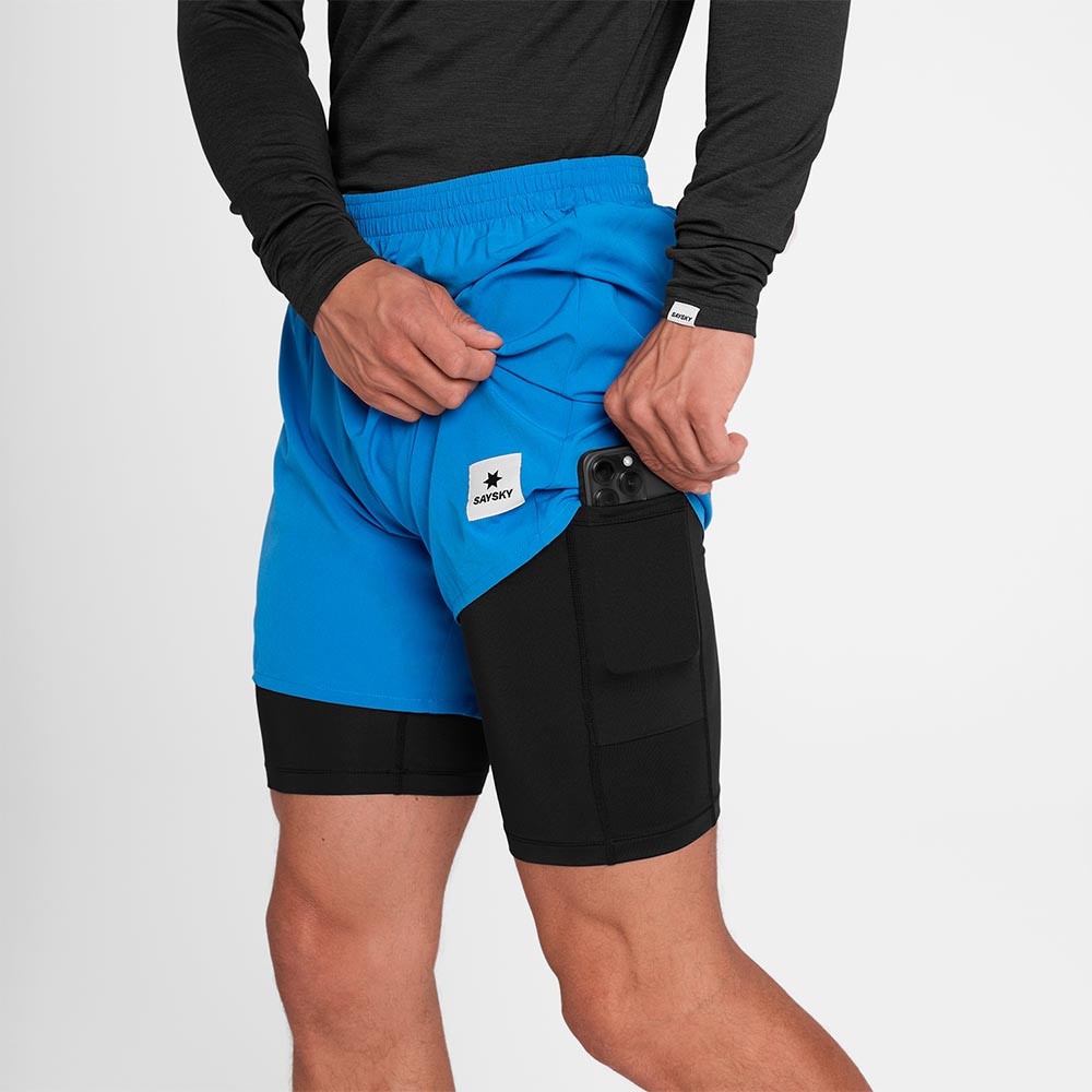 Saysky Pace 2in1 5" Løpeshorts Herre Blå/Sort