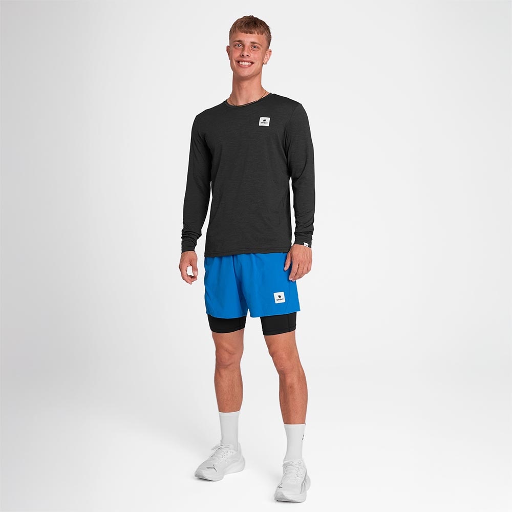 Saysky Pace 2in1 5" Løpeshorts Herre Blå/Sort