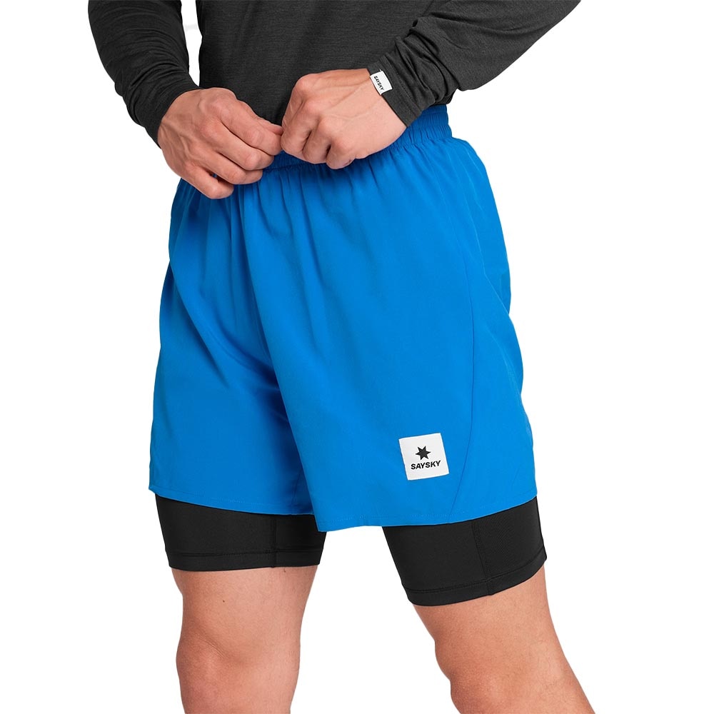 Saysky Pace 2in1 5" Løpeshorts Herre Blå/Sort