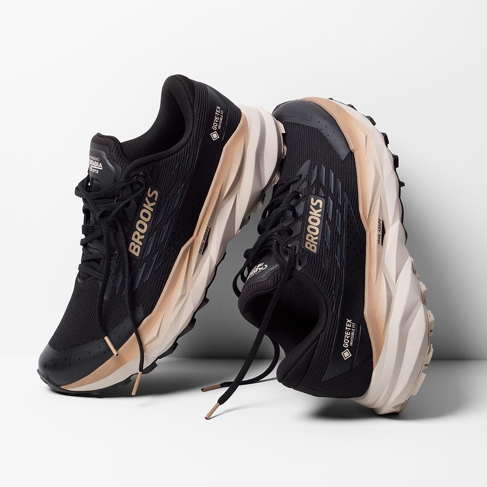 Brooks Cascadia 19 GTX Joggesko Herre Sort/Beige