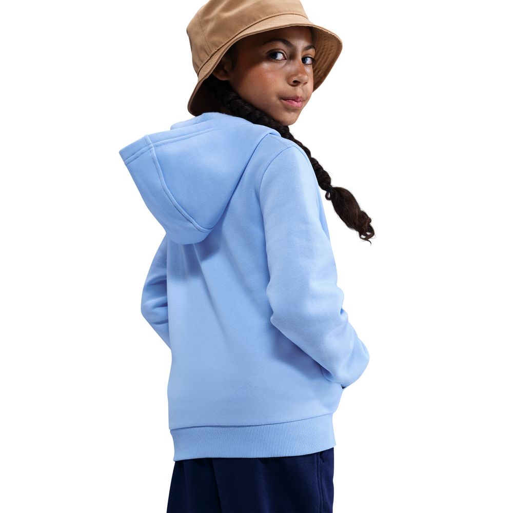 Nike Haaland Club Fleece Hettegenser Barn Lilla/Rød