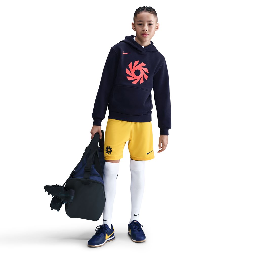 Nike Haaland Club Fleece Hettegenser Barn Blå/Rød