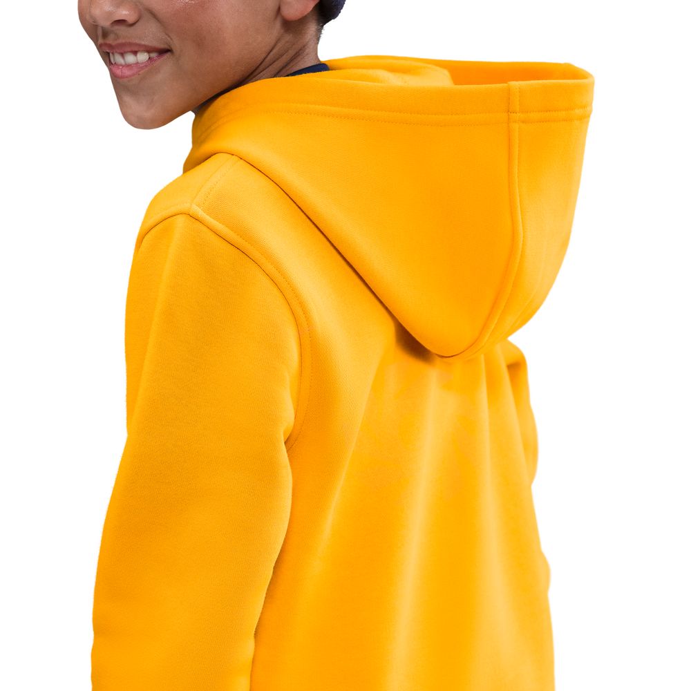 Nike Haaland Club Fleece Hettegenser Barn Oransje/Blå