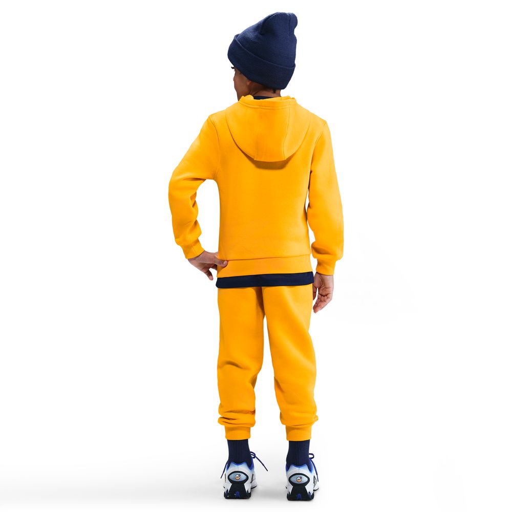 Nike Haaland Club Fleece Hettegenser Barn Oransje/Blå