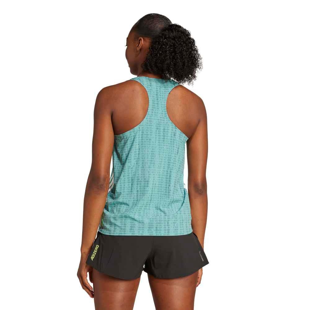 Adidas Adizero Singlet Dame Turkis/Hvit