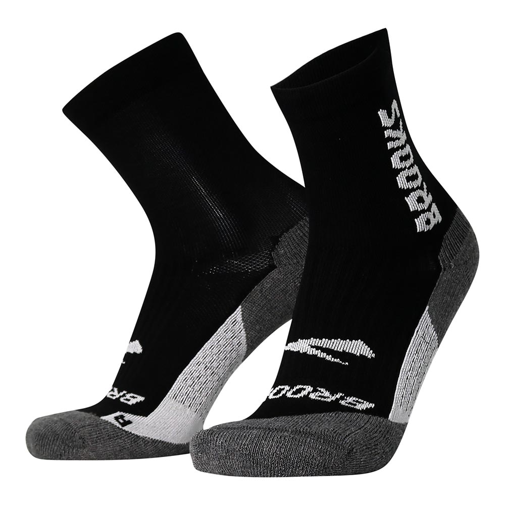 Brooks Ghost Crew Løpesokker Sort/Hvit/Grå