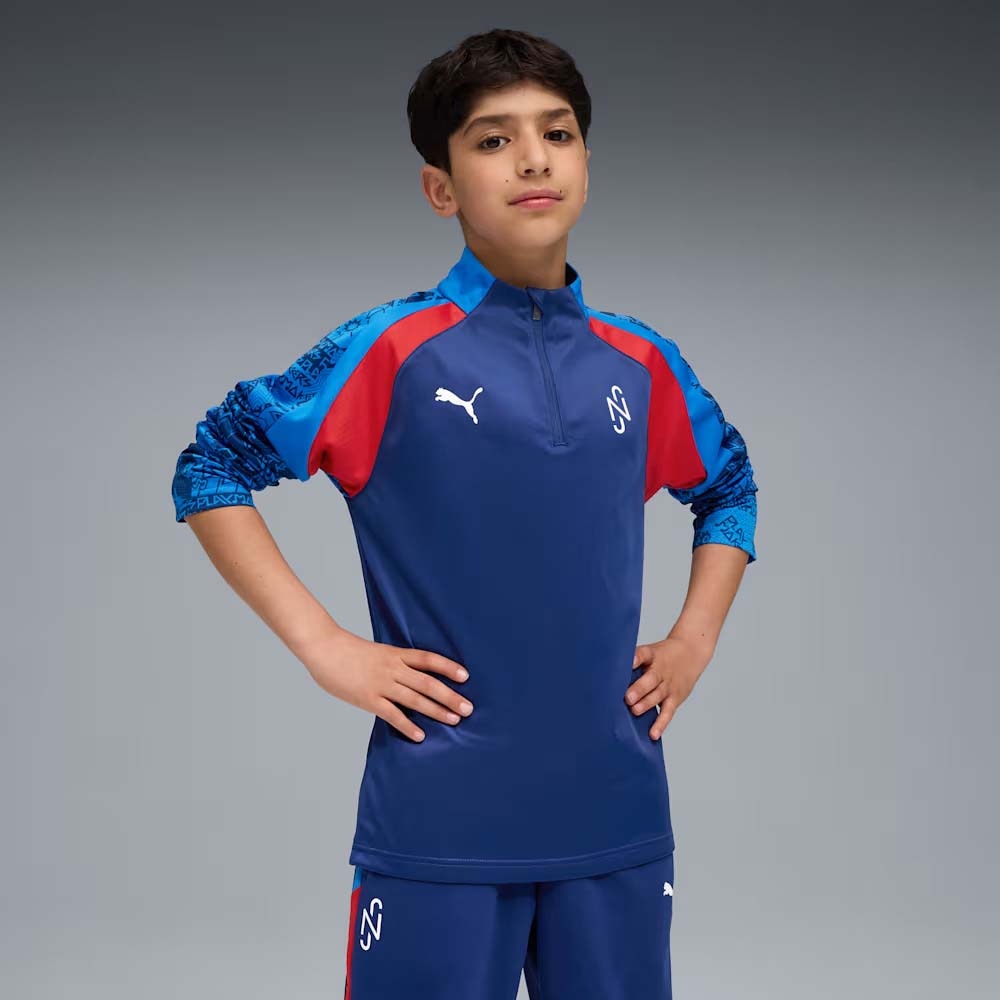 Puma Neymar Jr Playmaker 1/4 Zip Treningsgenser Barn Blå/Rød