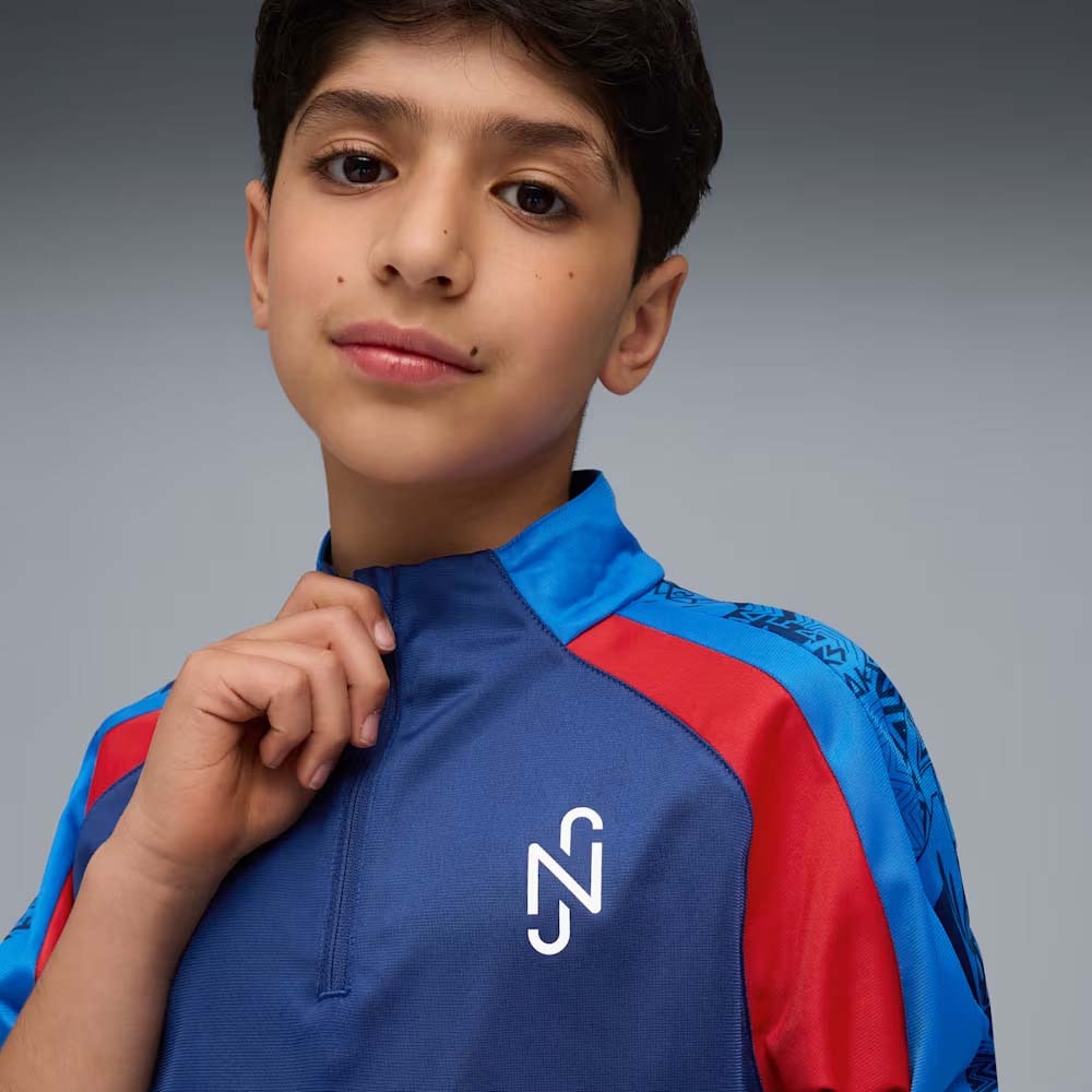 Puma Neymar Jr Playmaker 1/4 Zip Treningsgenser Barn Blå/Rød
