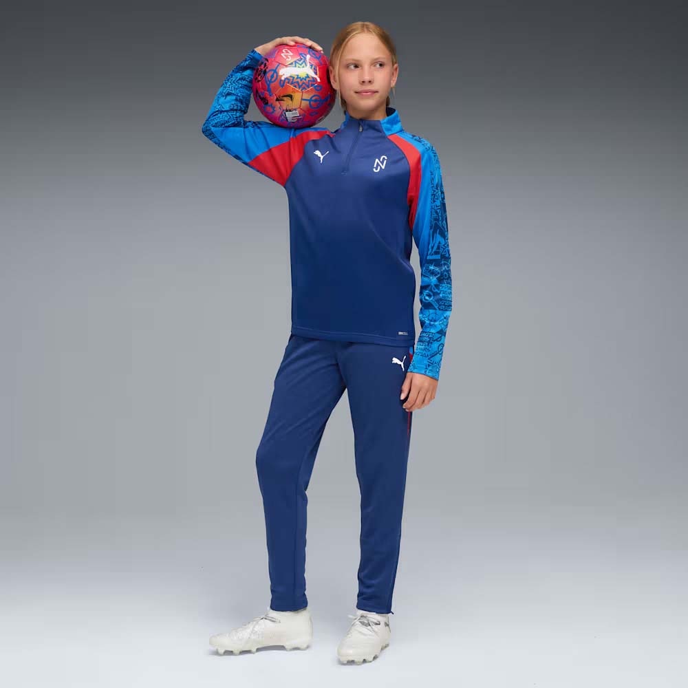 Puma Neymar Jr Playmaker 1/4 Zip Treningsgenser Barn Blå/Rød