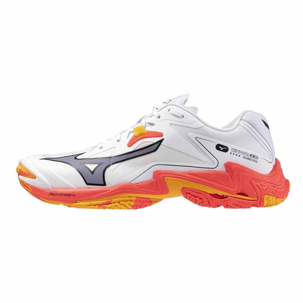 Mizuno Wave Lightning Z8 Hallsko Hvit/Oransje