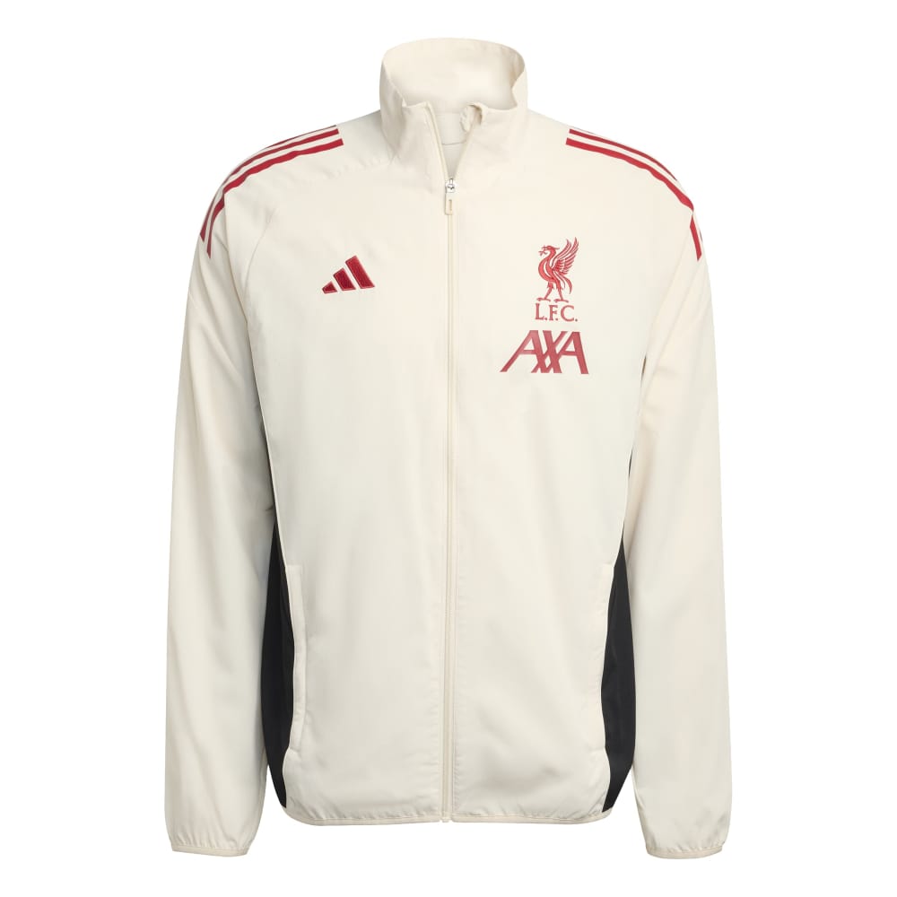 Adidas Liverpool FC Tiro Presentation Fotballjakke 25/26 Hvit/Rød