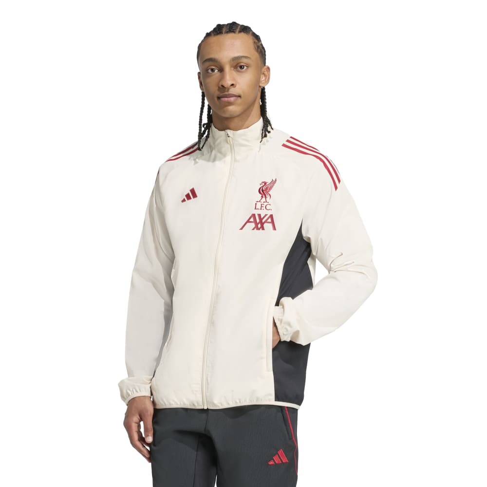 Adidas Liverpool FC Tiro Presentation Fotballjakke 25/26 Hvit/Rød