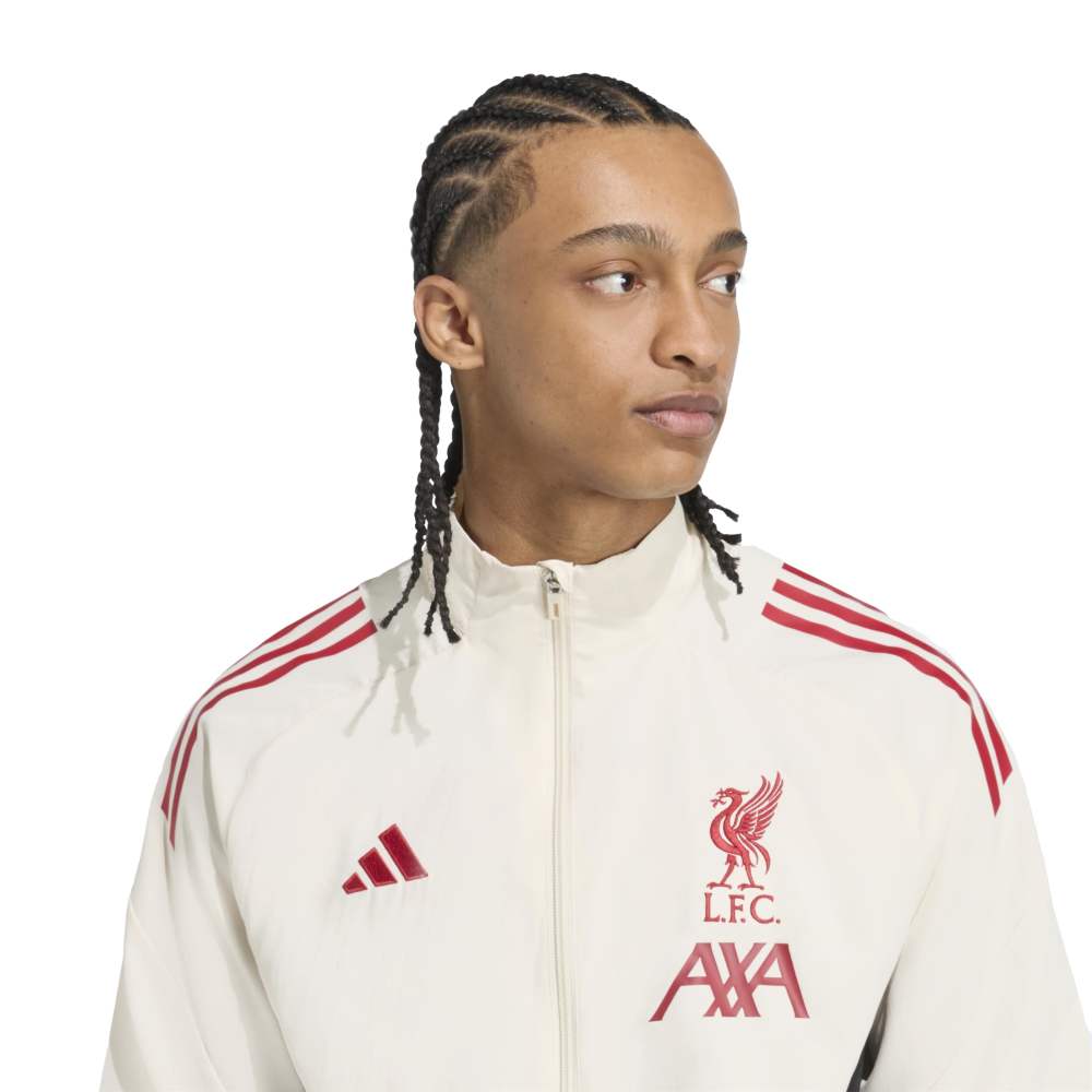 Adidas Liverpool FC Tiro Presentation Fotballjakke 25/26 Hvit/Rød