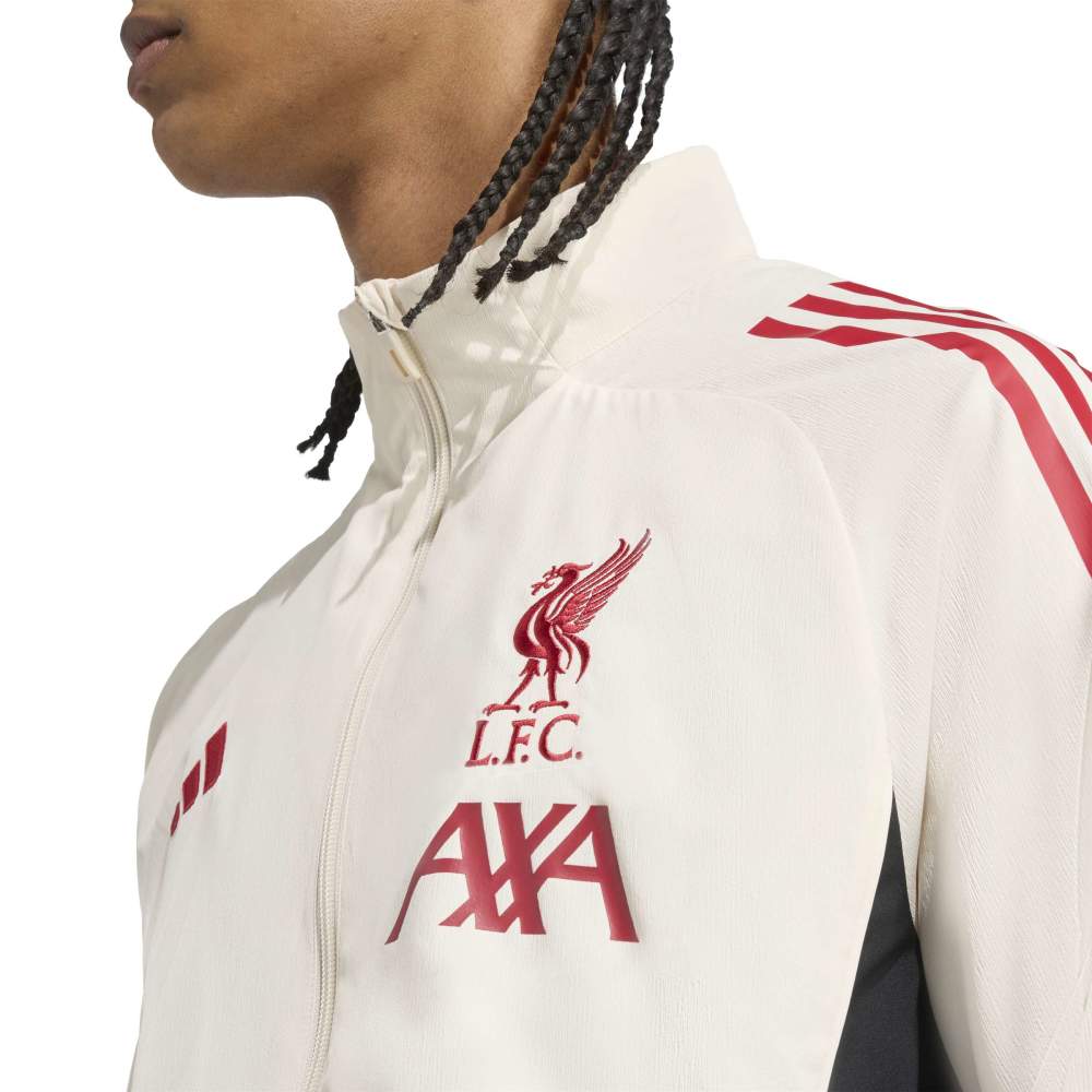 Adidas Liverpool FC Tiro Presentation Fotballjakke 25/26 Hvit/Rød