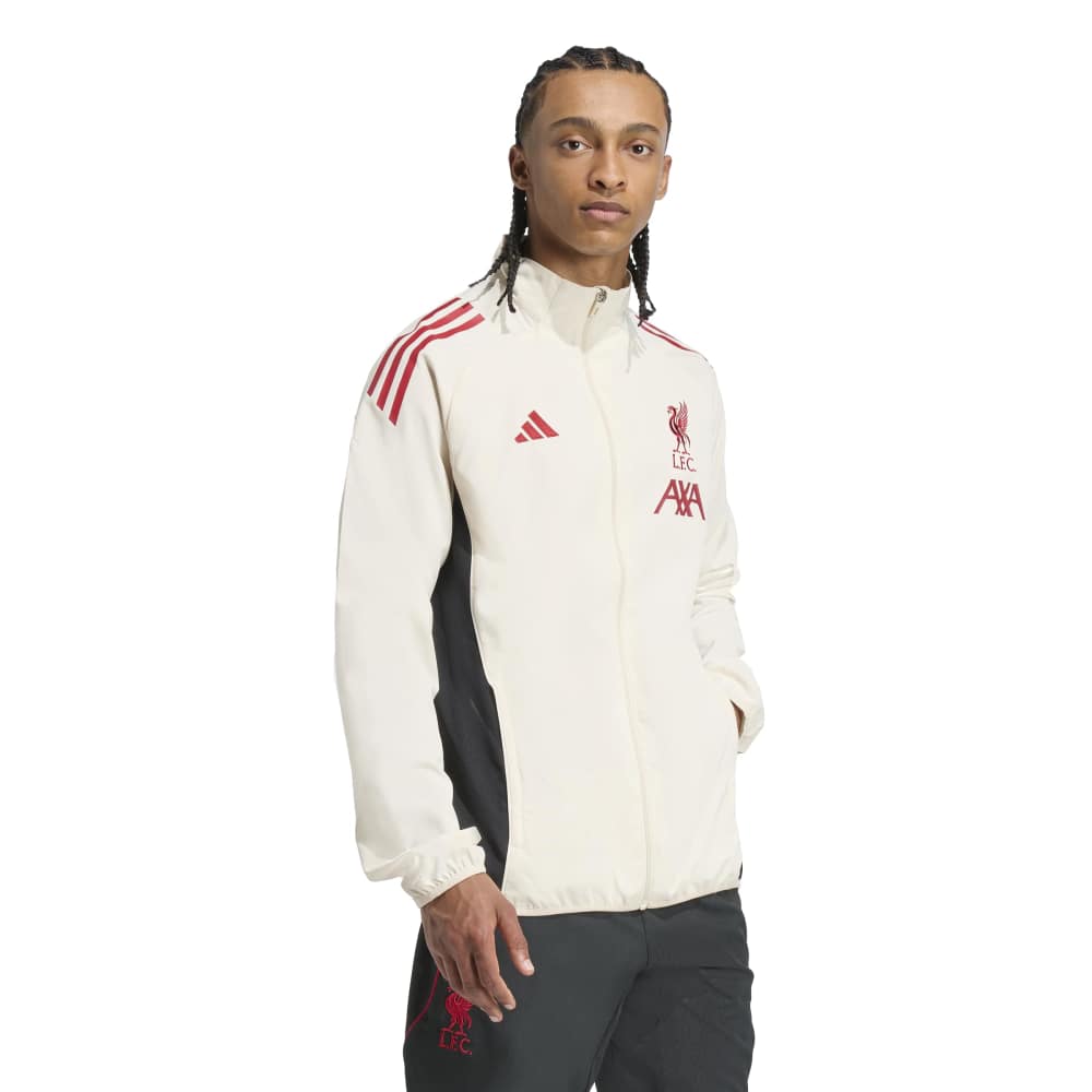 Adidas Liverpool FC Tiro Presentation Fotballjakke 25/26 Hvit/Rød