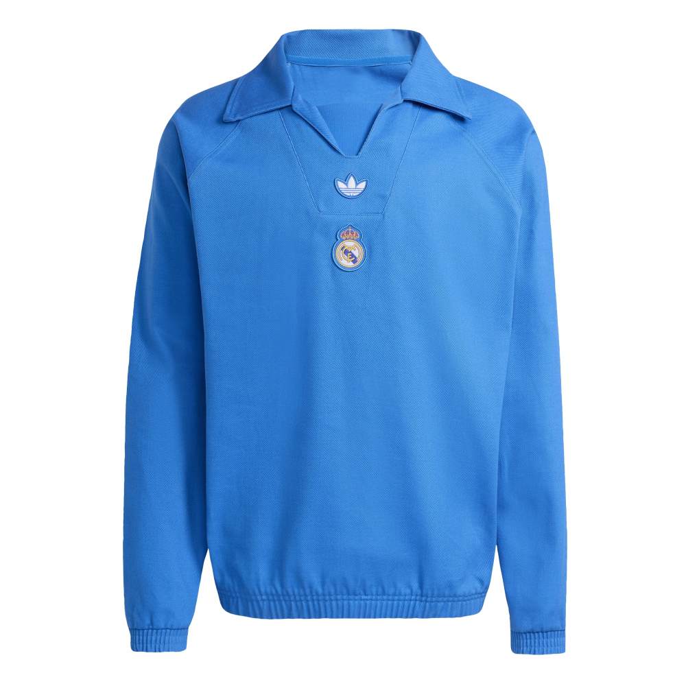 Adidas Real Madrid Terrace Icons Langermet Trøye Blå