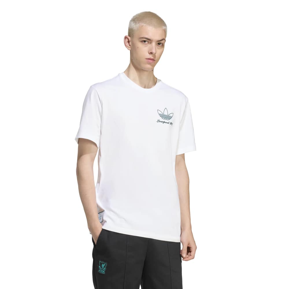Adidas Liverpool FC Terrace Icons Graphic T-skjorte Hvit/Grønn
