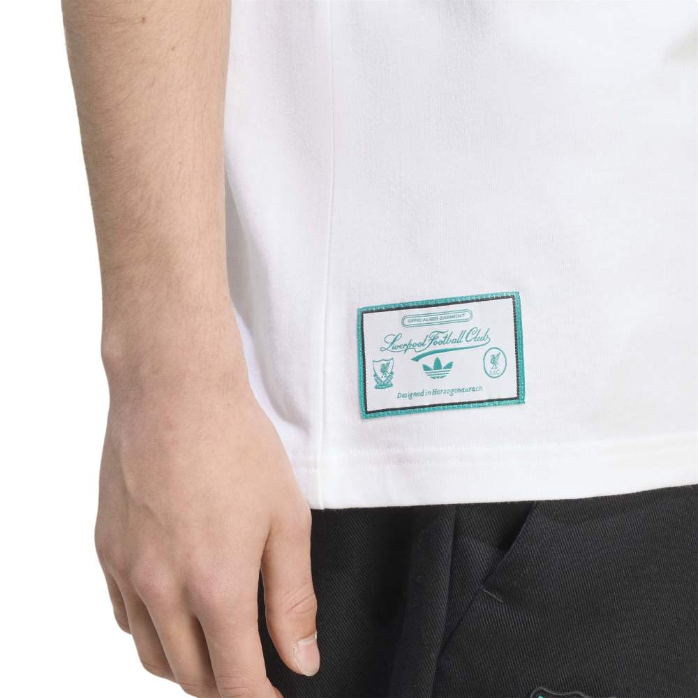 Adidas Liverpool FC Terrace Icons Graphic T-skjorte Hvit/Grønn