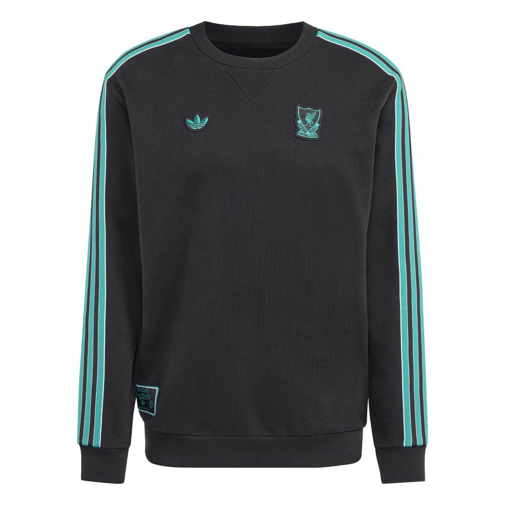 Adidas Liverpool FC Terrace Icons Crew Genser Sort/Grønn