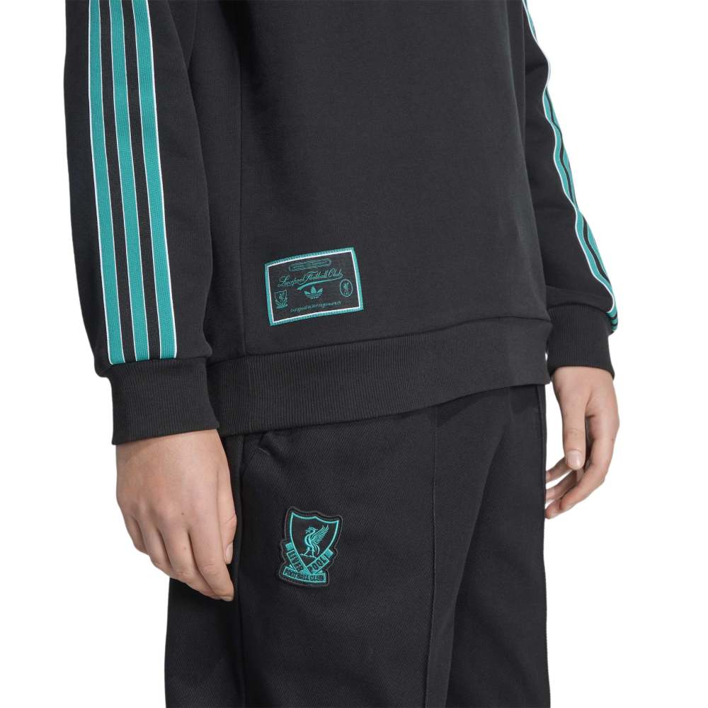 Adidas Liverpool FC Terrace Icons Crew Genser Sort/Grønn
