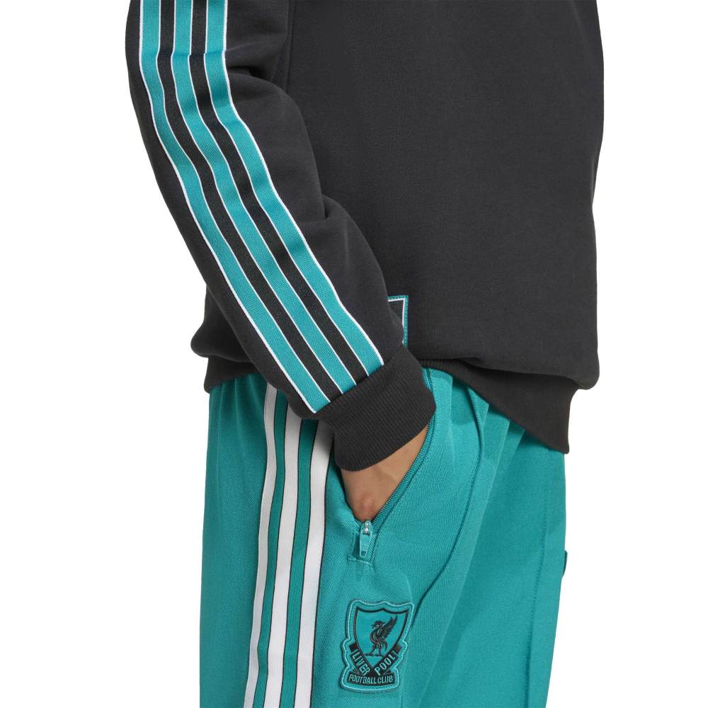 Adidas Liverpool FC Terrace Icons Crew Genser Barn Sort/Grønn