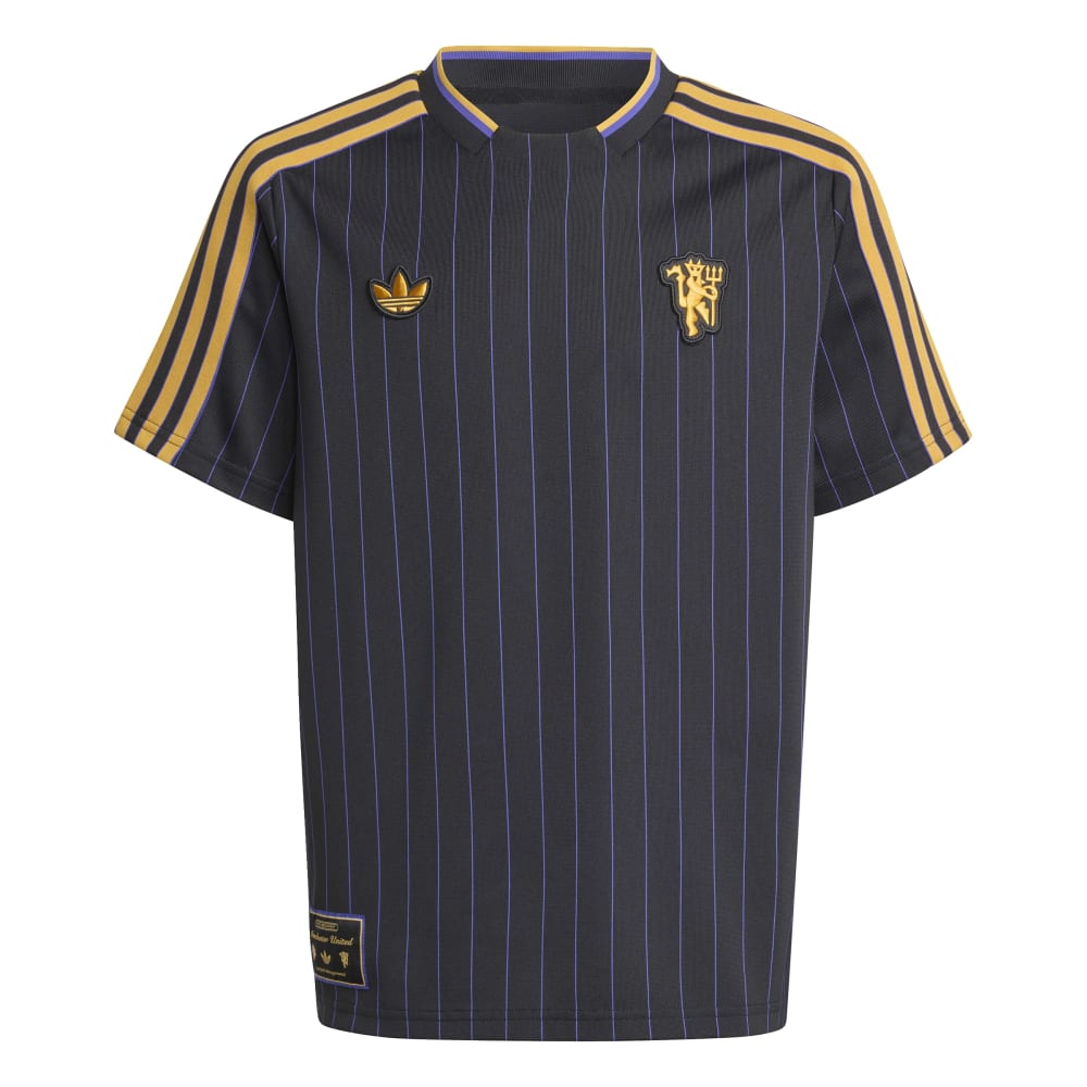 Adidas Manchester United Terrace Icons Trøye Barn Sort/Oransje
