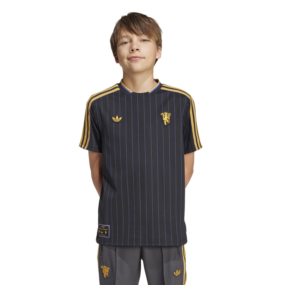 Adidas Manchester United Terrace Icons Trøye Barn Sort/Oransje