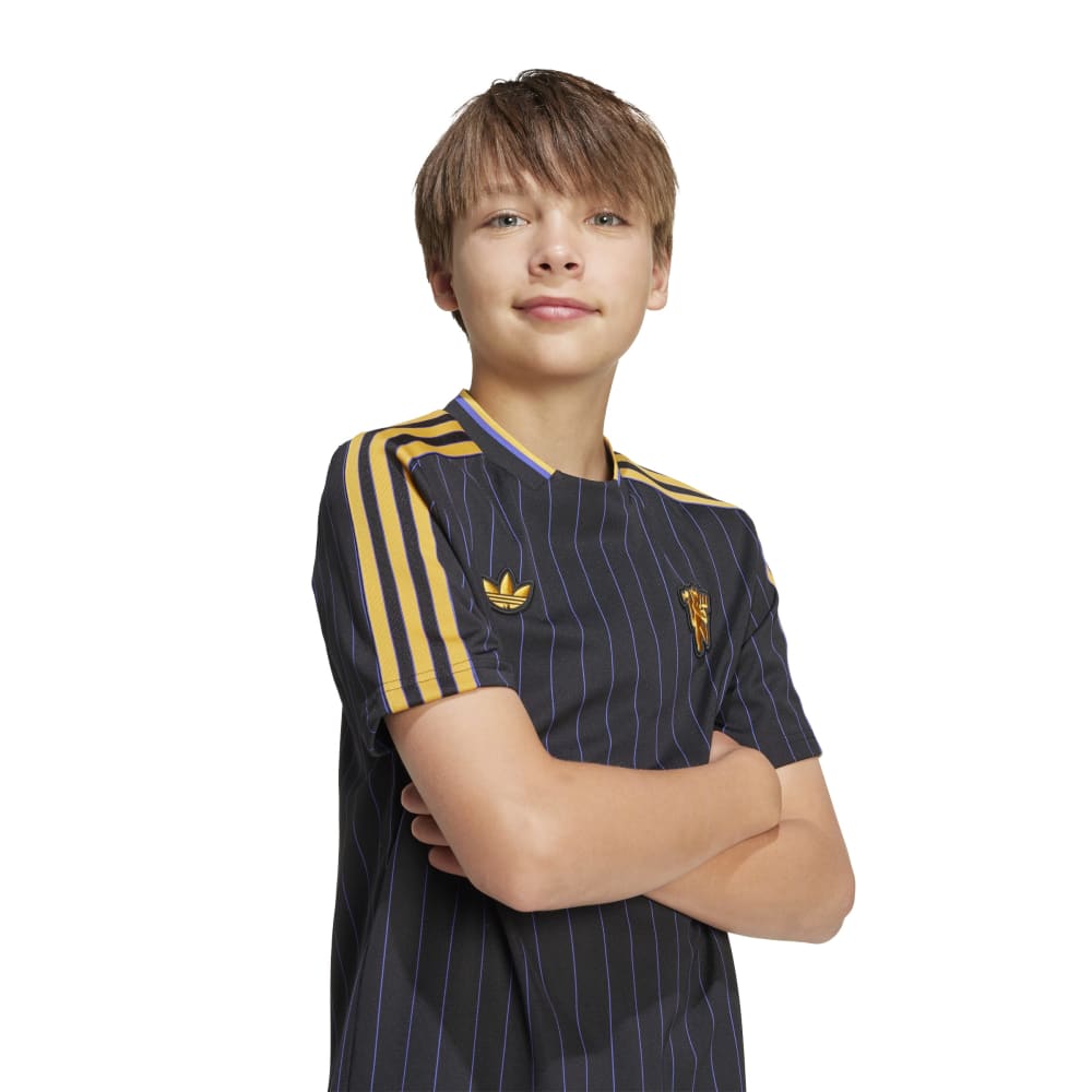 Adidas Manchester United Terrace Icons Trøye Barn Sort/Oransje