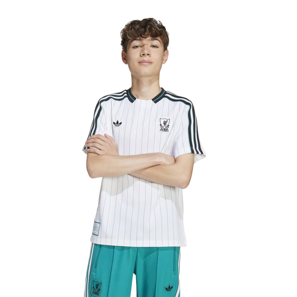 Adidas Liverpool FC Terrace Icons T-skjorte Barn Hvit/Sort/Grønn