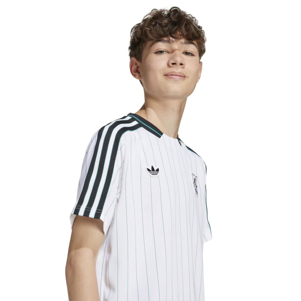 Adidas Liverpool FC Terrace Icons T-skjorte Barn Hvit/Sort/Grønn